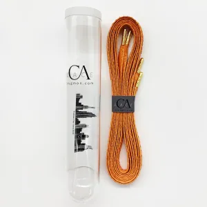 CA Lace “Genesis Orange Mamba” Custom Authentic Python Shoe Laces