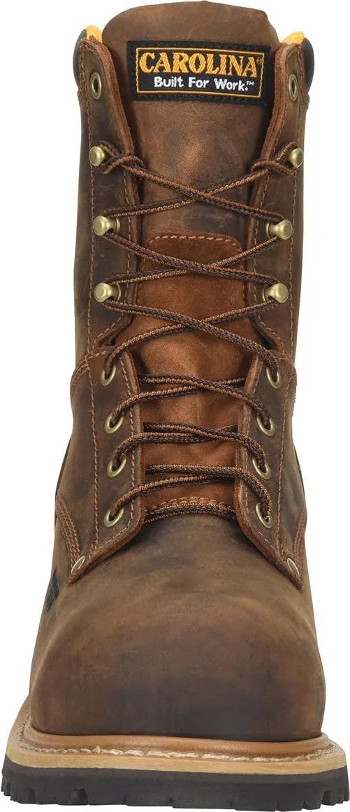Carolina Men's Poplar 8"� Soft Toe Waterproof Logger Work Boot - Brown - CA9053