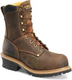 Carolina Men's Poplar 8"� Soft Toe Waterproof Logger Work Boot - Brown - CA9053