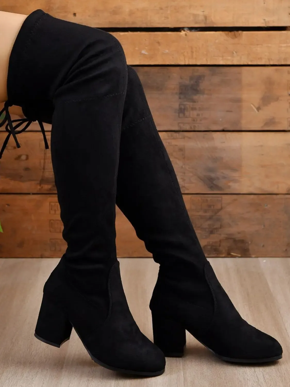 'Celia' Knee High Block Heel Boots
