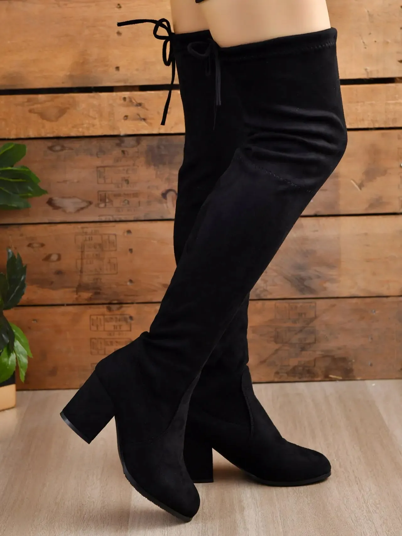 'Celia' Knee High Block Heel Boots