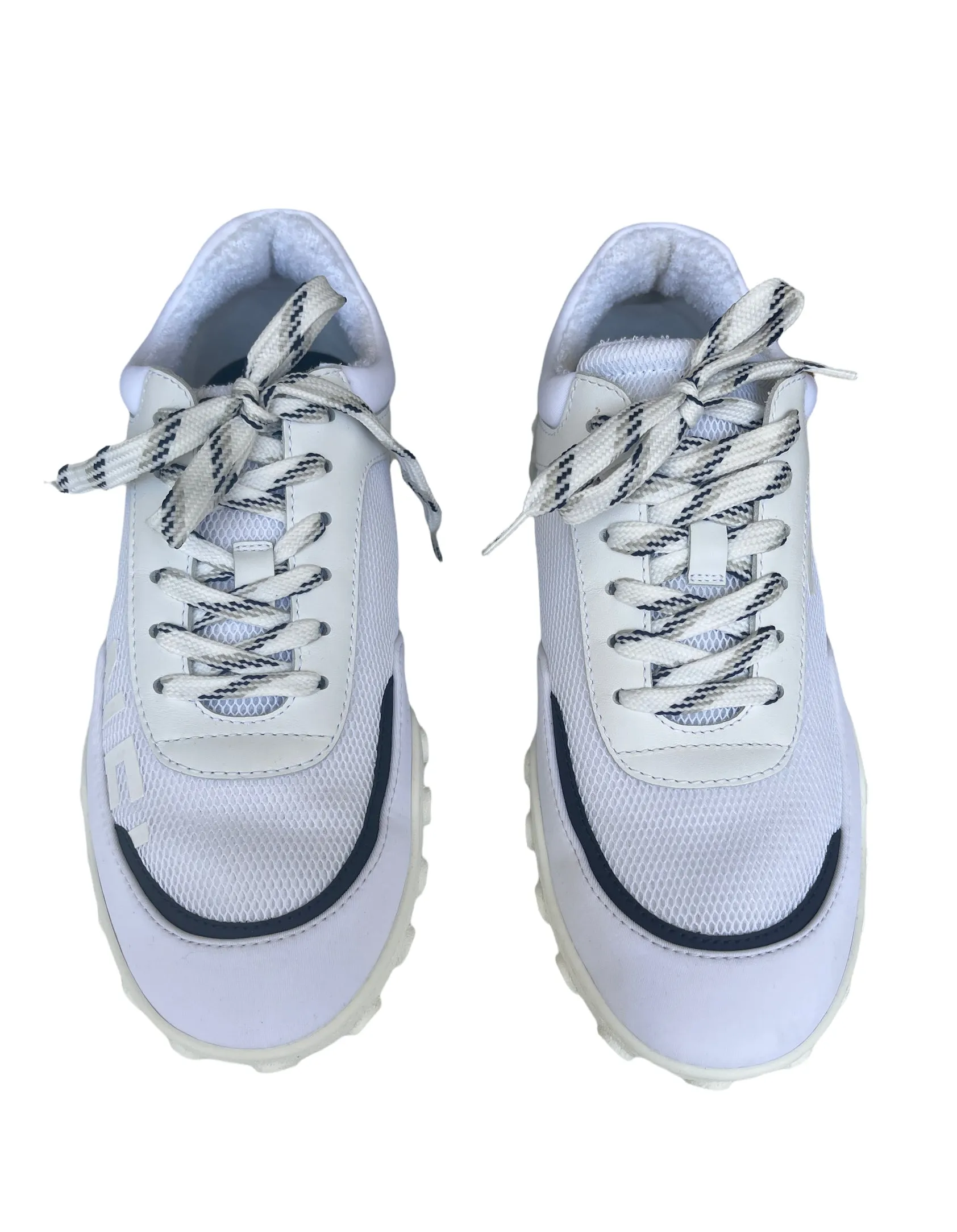 Chanel 2019 White Logo Athletic Sneakers sz 38.5