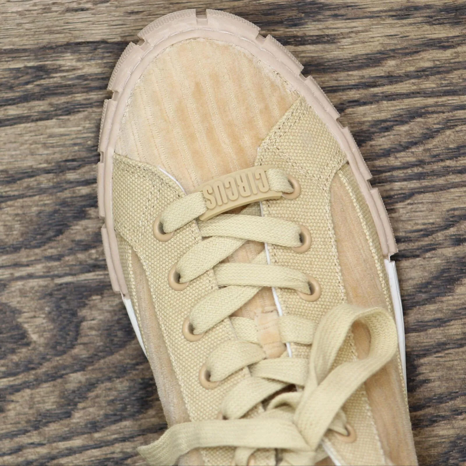 Circus By Sam Edelman Womens Skyla Lace-Up Sneakers Shoes H8557F4 Tan Brown 7.5M