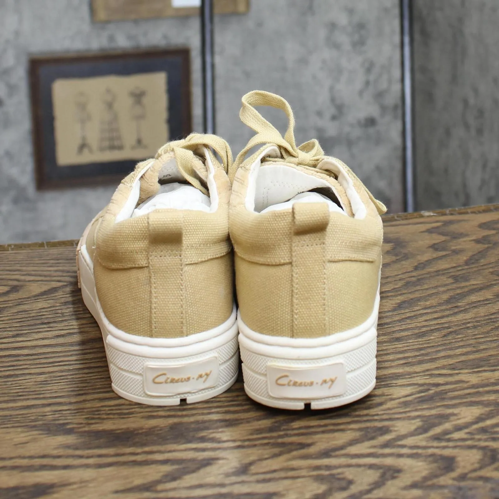 Circus By Sam Edelman Womens Skyla Lace-Up Sneakers Shoes H8557F4 Tan Brown 7.5M
