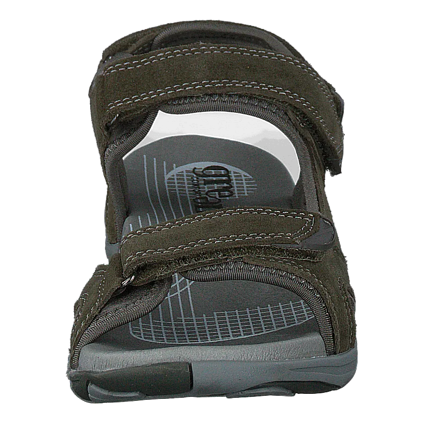 Corsica Sandal W. Velcro Strap Olive