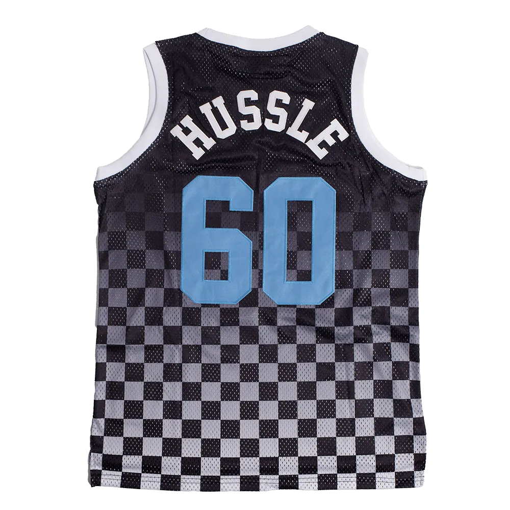 CRENSHAW CHECKER FLAG BASKETBALL JERSEY BLACK