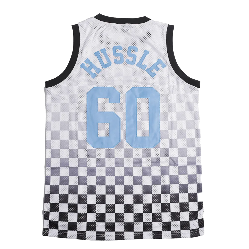 CRENSHAW CHECKER FLAG BASKETBALL JERSEY WHITE