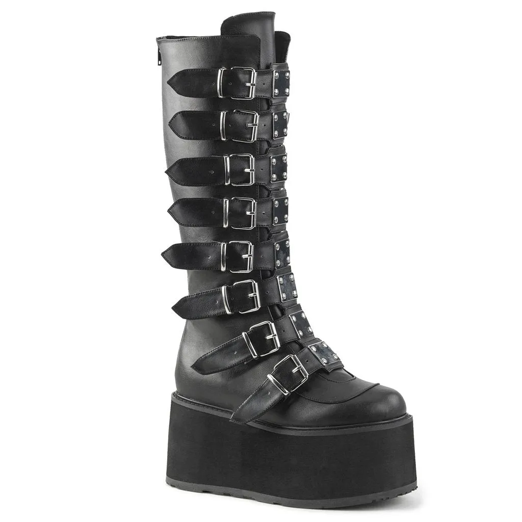 DAMNED-318  Black Vegan Leather