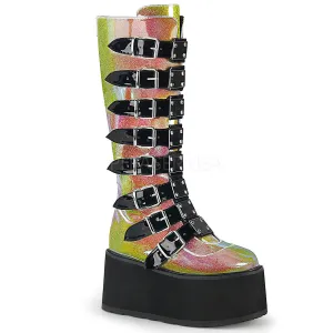 DAMNED-318  Pink Shifting Glitter Vegan Leather