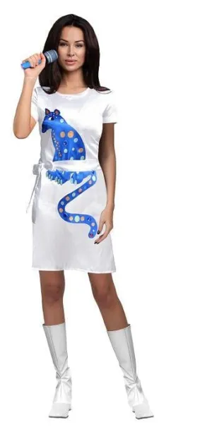 Dancing Queen Cat Dress Blue
