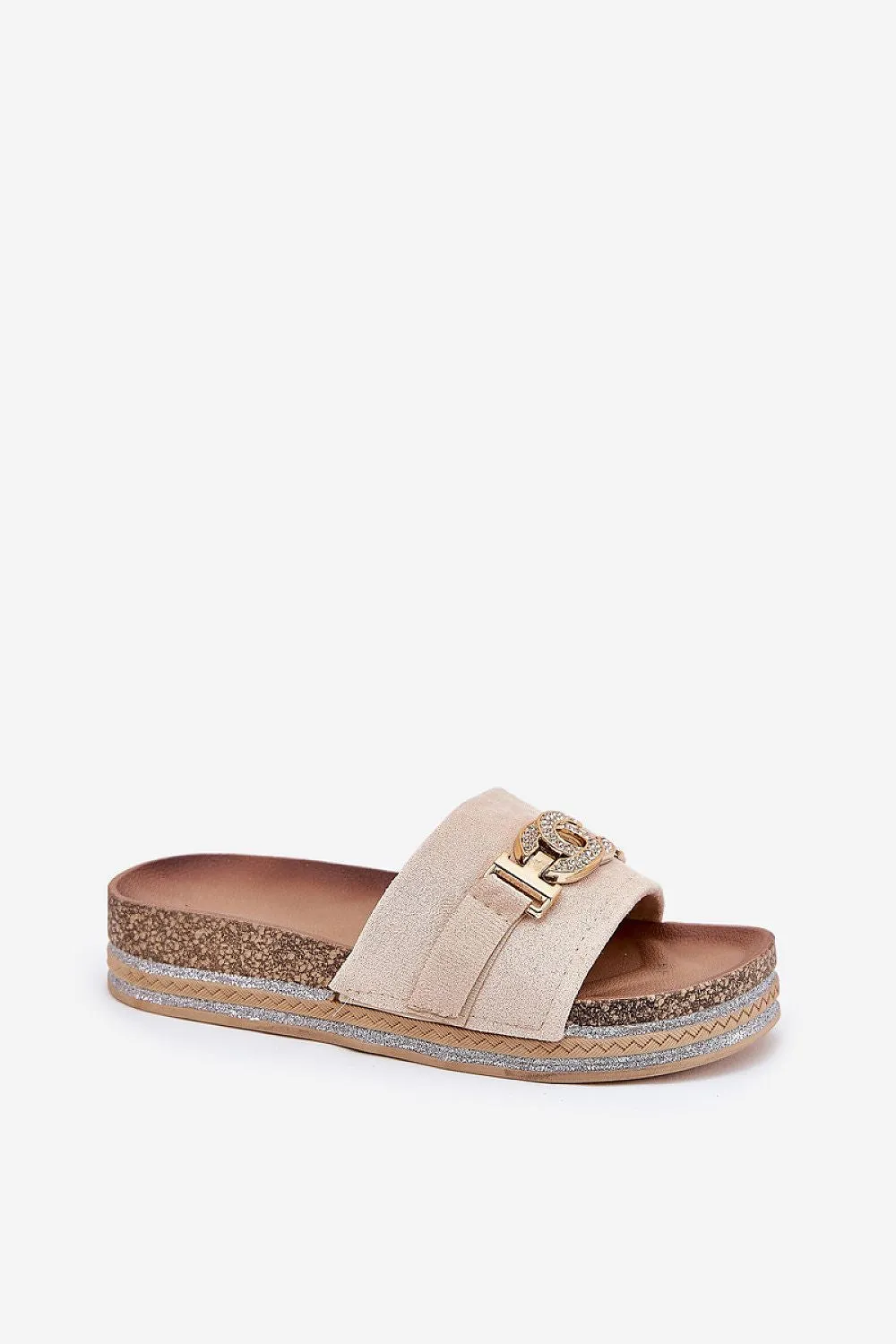 Decorative golden detail sandals