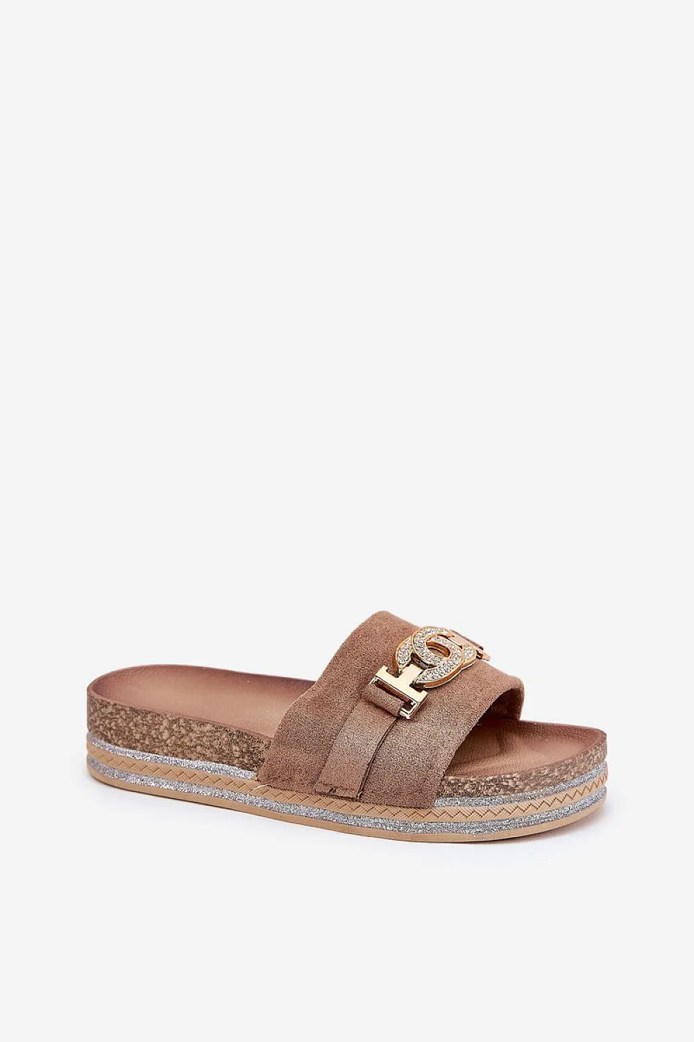Decorative golden detail sandals