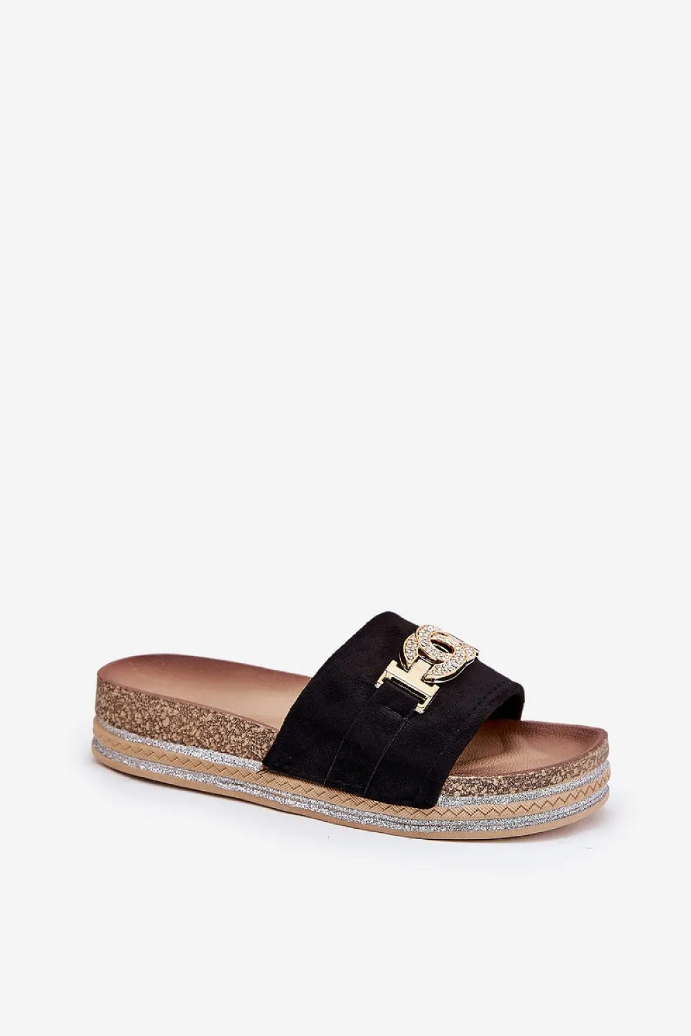 Decorative golden detail sandals