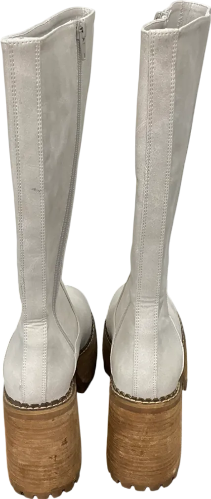 Delias Grey Vintage Soul Knee High Boots UK 6 EU 39 👠