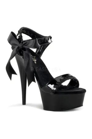 DELIGHT-615 Platform Sandal  | Black Patent