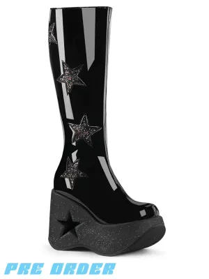 DEMONIA DYNAMITE-218 BOOTS - BLACK ✰ PRE ORDER ✰