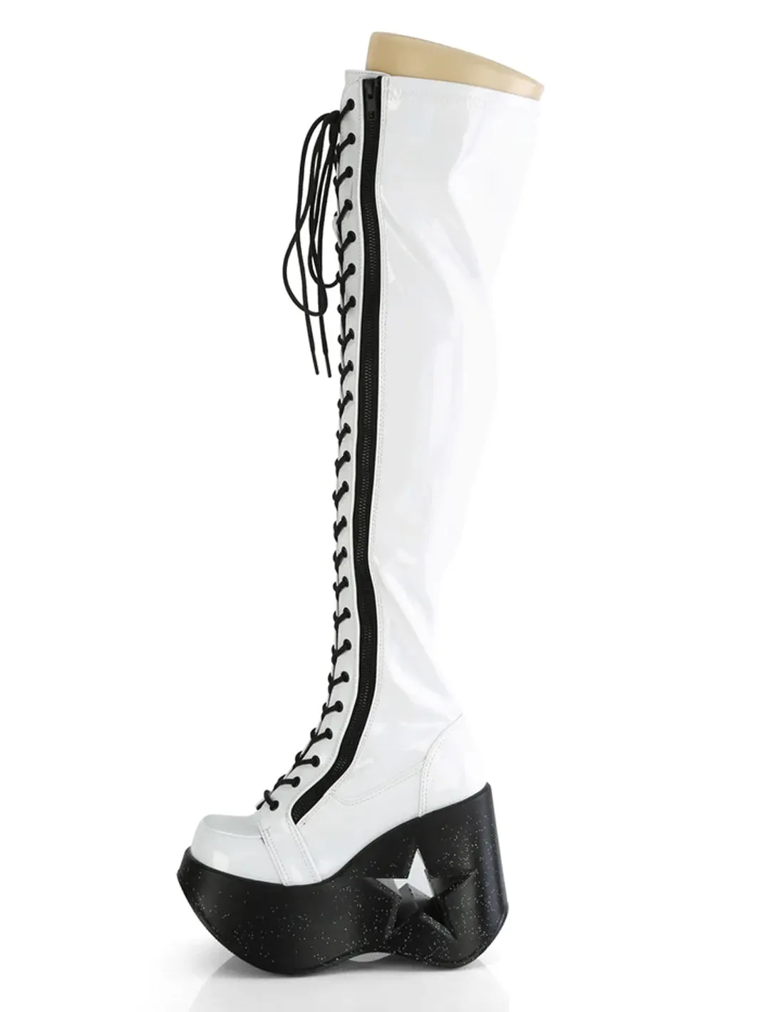 DEMONIA DYNAMITE-300 - WHITE STRETCH HOLOGRAM ✰ PRE ORDER ✰