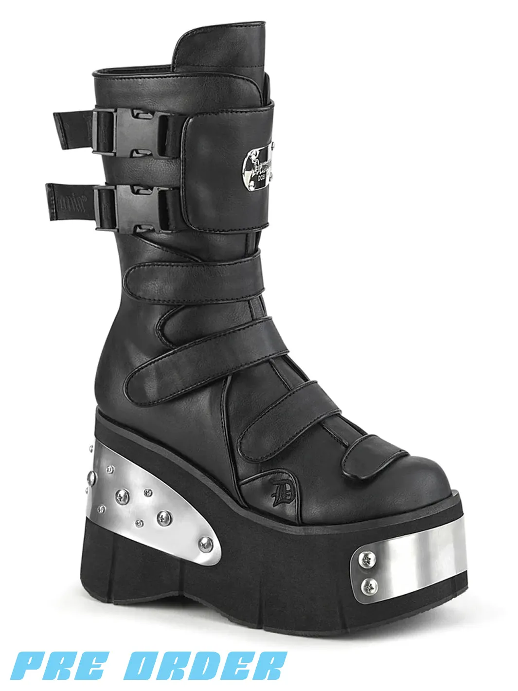 DEMONIA KERA-108 - BLACK VEGAN LEATHER ✰ PRE ORDER ✰