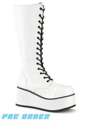DEMONIA TRASHVILLE-502 - WHITE VEGAN LEATHER ✰ PRE ORDER ✰