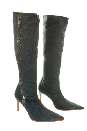 Denim Boots