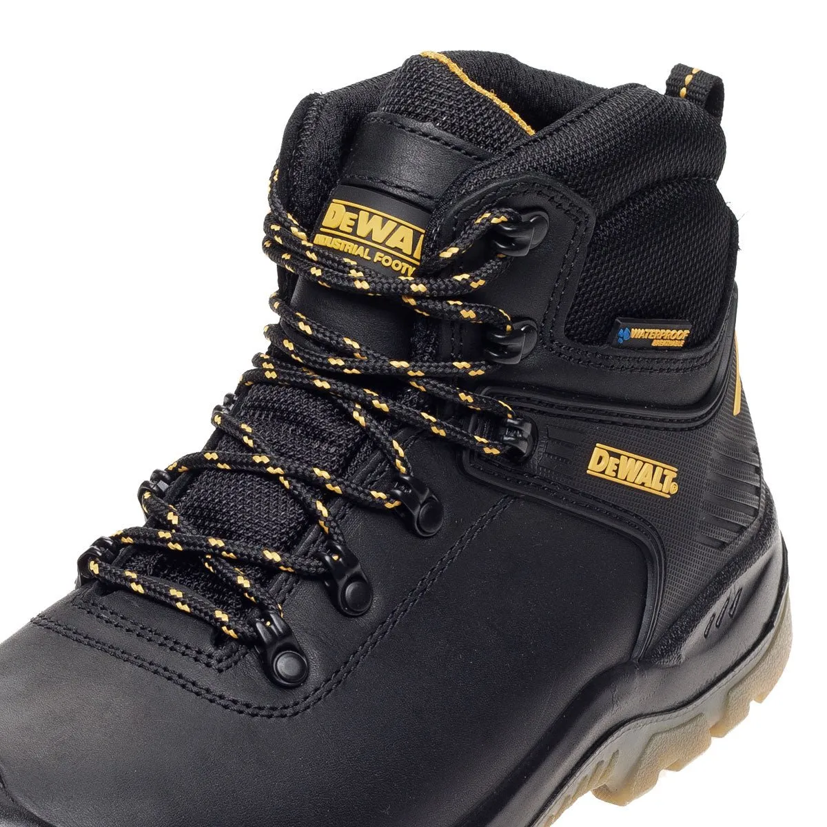 DeWalt Newark Mens Waterproof Safety Hiker Boots - Black