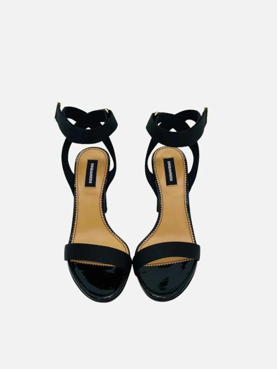 DSQUARED2 Ankle Strap Black Heeled Sandals 36.5