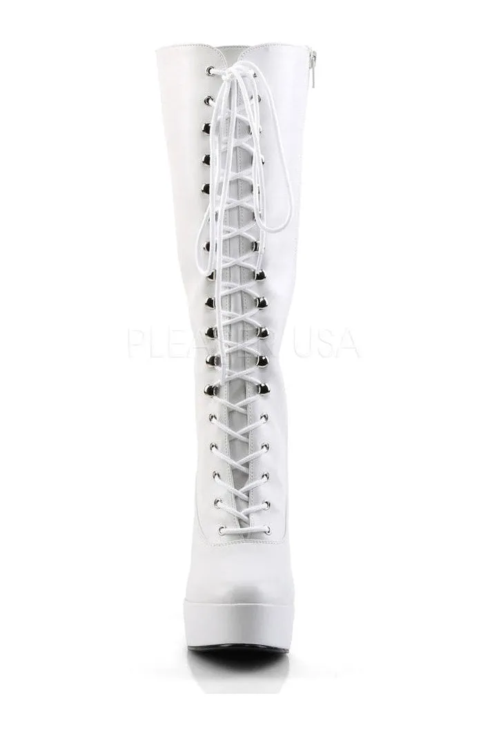 ELECTRA-2020 Platform Boot  | White Faux Leather