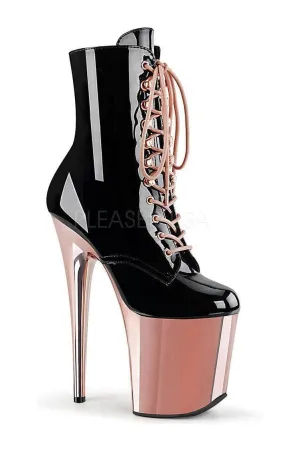 FLAMINGO-1020 Platform Ankle Boot | Black Patent