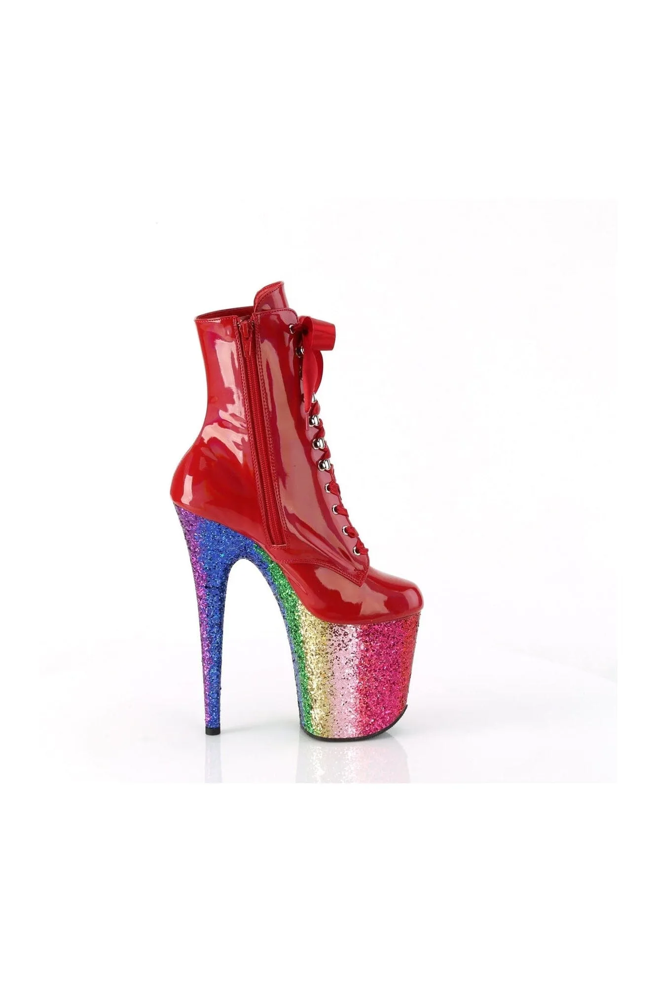 FLAMINGO-1020HG Red Patent Ankle Boot