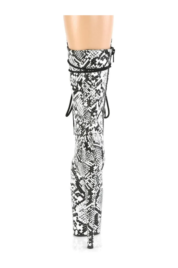 FLAMINGO-1050SP Exotic Boot | Black Faux Leather