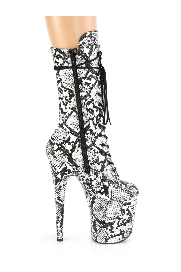FLAMINGO-1050SP Exotic Boot | Black Faux Leather