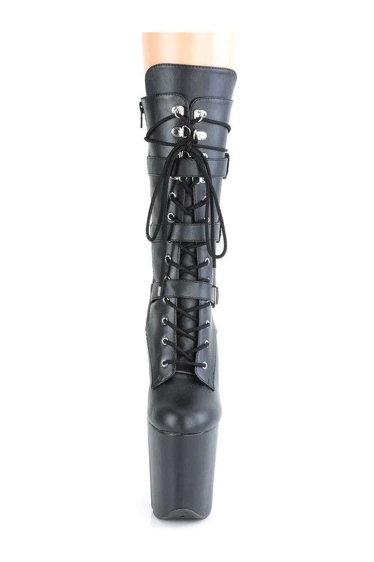 FLAMINGO-1053 Exotic Boot | Black Faux Leather
