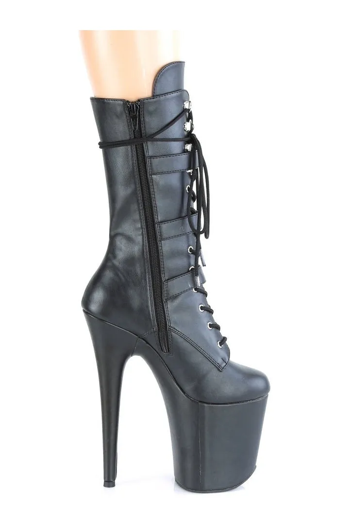 FLAMINGO-1053 Exotic Boot | Black Faux Leather
