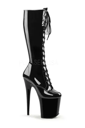 FLAMINGO-2023 Platform Boot  | Black Patent