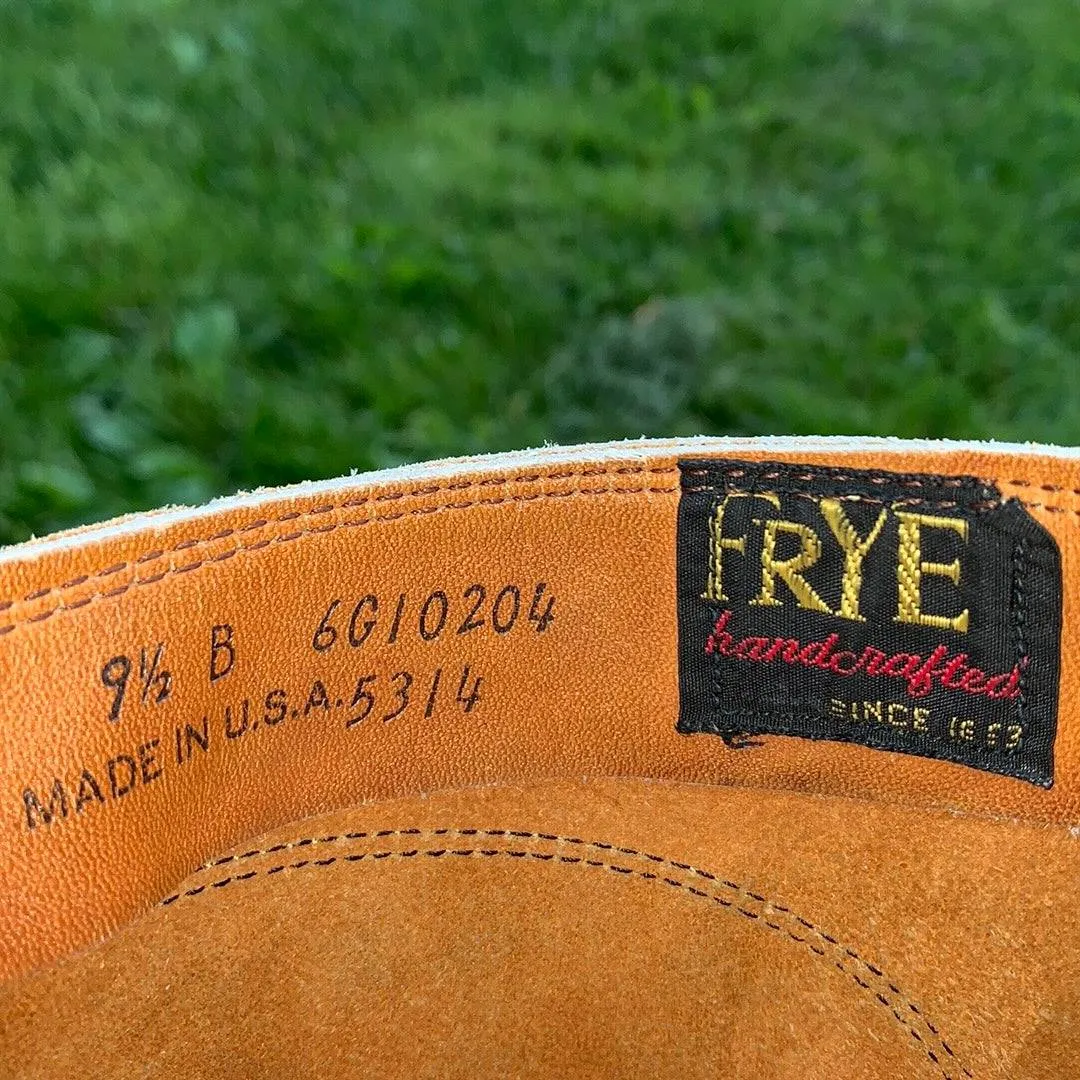 FRYE True Vintage Banana Sunrise Leather Black Label Swirl Embroidered Tall Knee High Zippered Boots