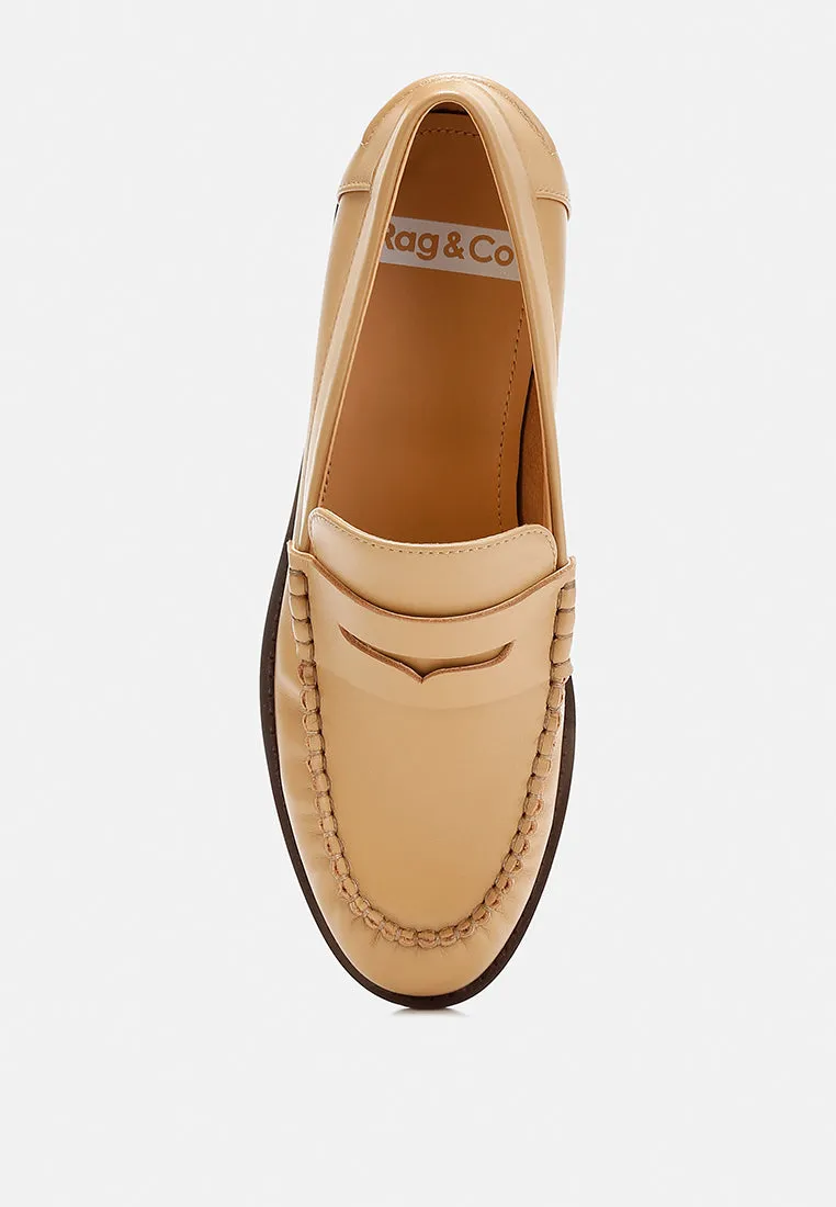 Genuine Leather Loafers By Ruw