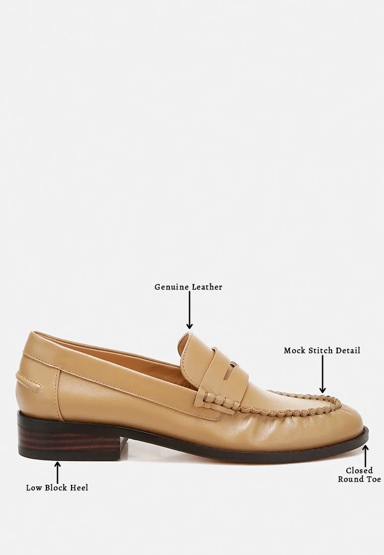 Genuine Leather Loafers By Ruw