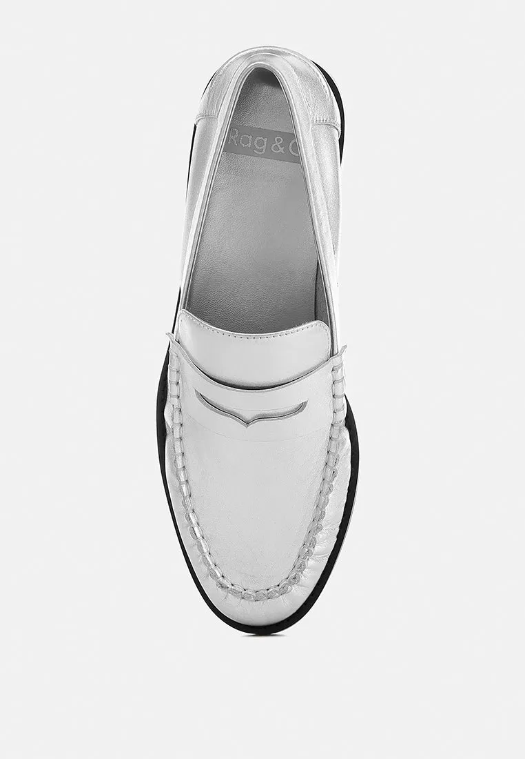 Genuine Leather Loafers By Ruw
