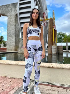 GEO WHITE LEGGINGS