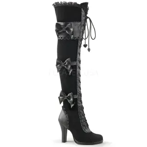 GLAM-300  Black Vegan Leather-Velvet