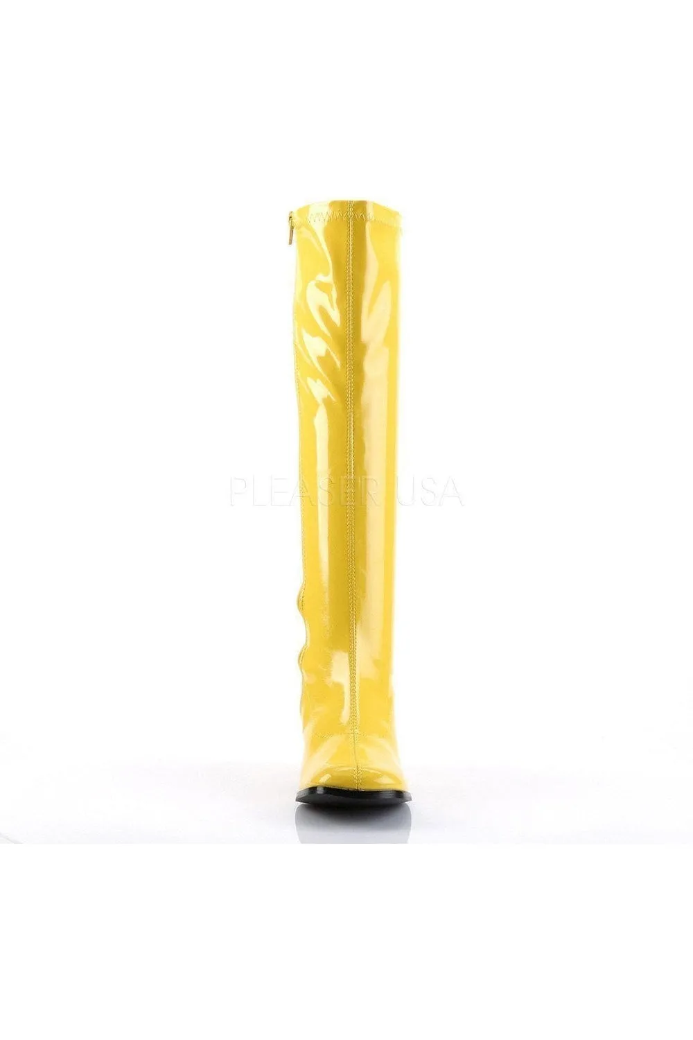 GOGO-300 Go Go Boot | Yellow Patent