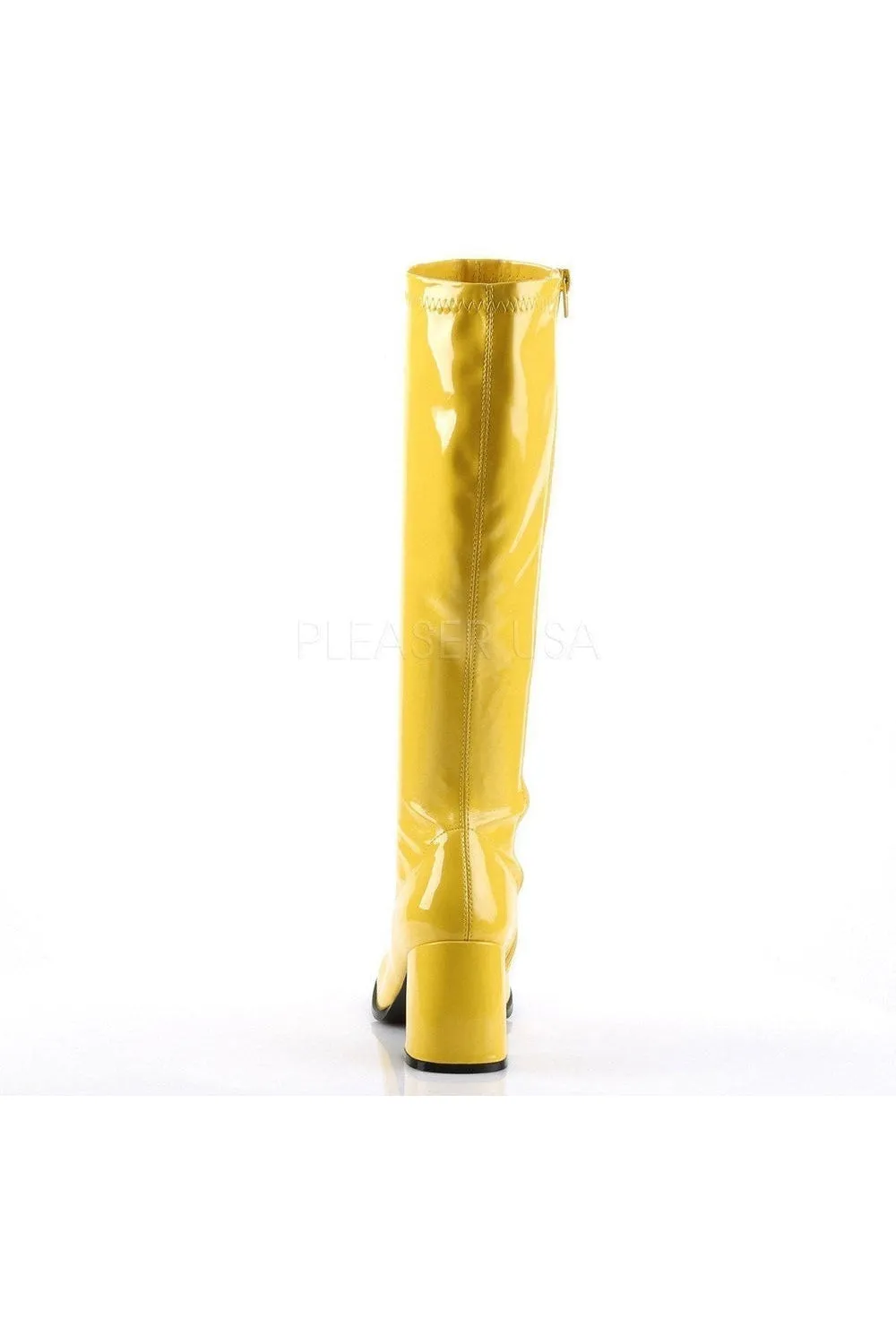 GOGO-300 Go Go Boot | Yellow Patent