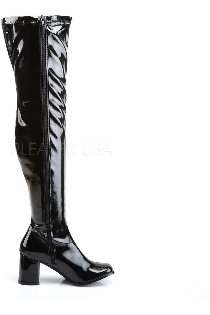 GOGO-3000 Go Go Boot | Black Patent