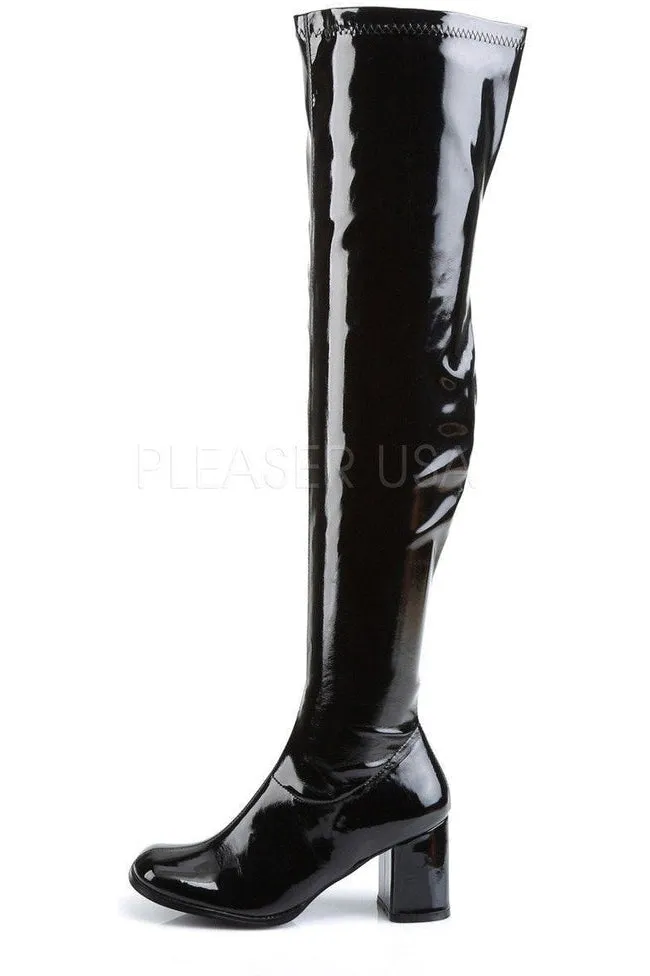 GOGO-3000 Go Go Boot | Black Patent