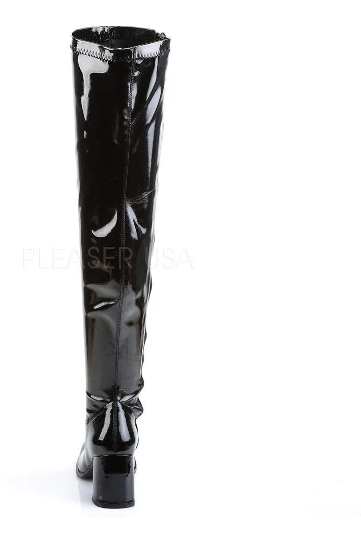 GOGO-3000 Go Go Boot | Black Patent