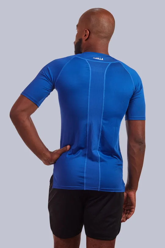 Gorilla Blue Basic Compression T-Shirt G-30