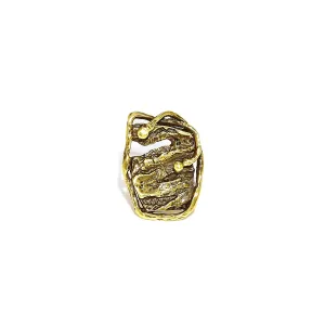 Handmade Abstract Etched Bronze Ring
