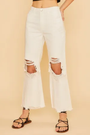 Hazel Blues® |  Annie Wear Distressed Raw Hem Jeans