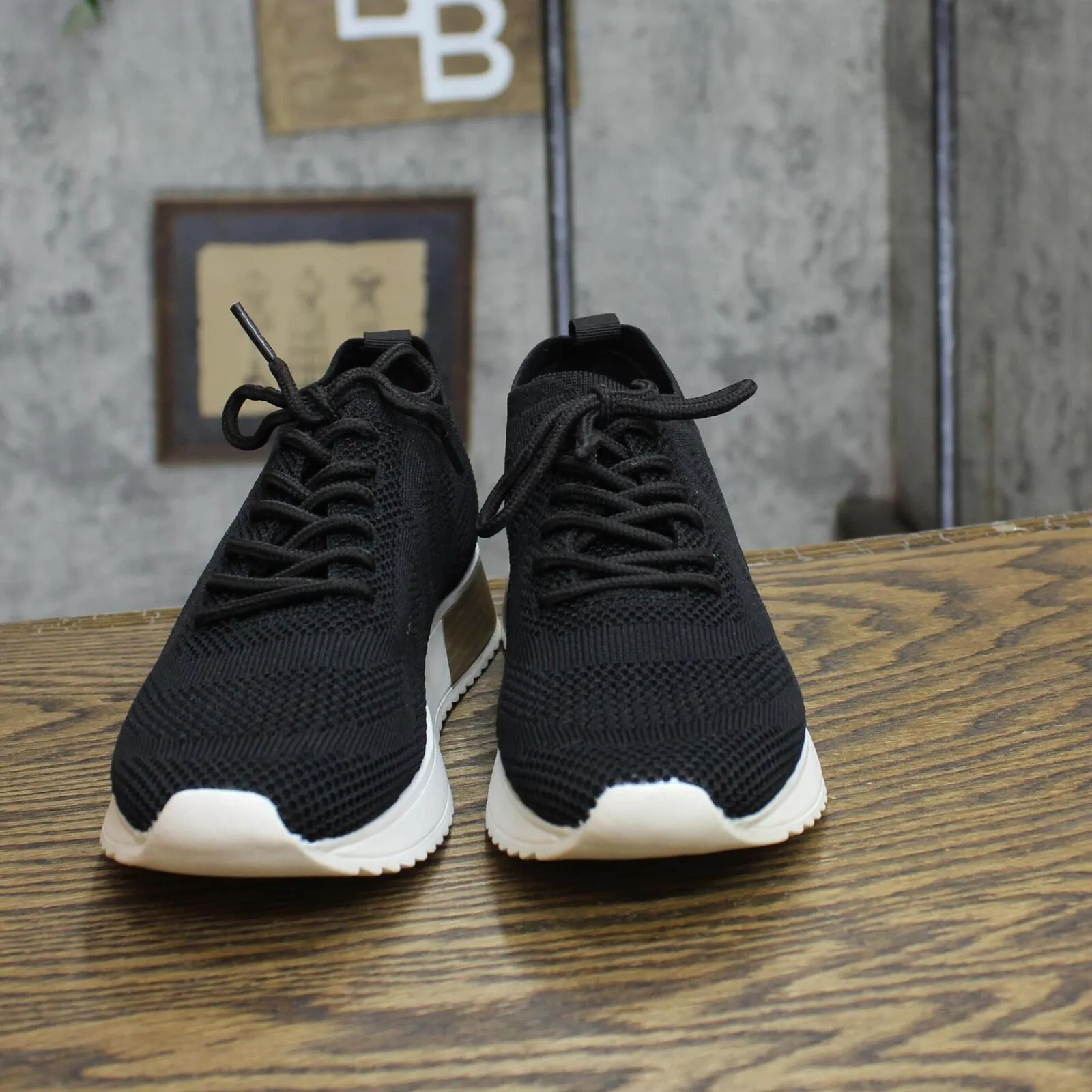 Henry Ferrera Moca Womens Lace Up Sneakers Black 5M