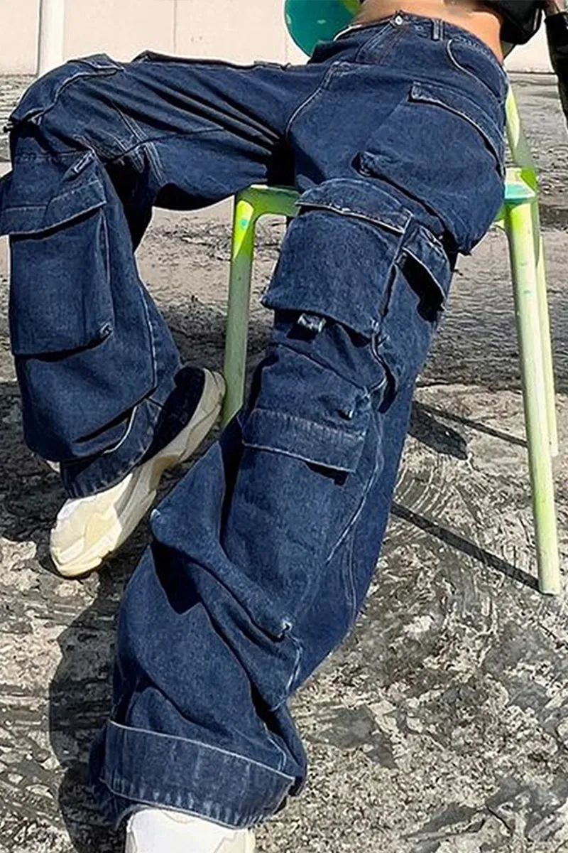 HWT1241 Urban Cargo Denim Pants